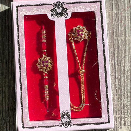 AD Brother Bhabi Rakhi set.