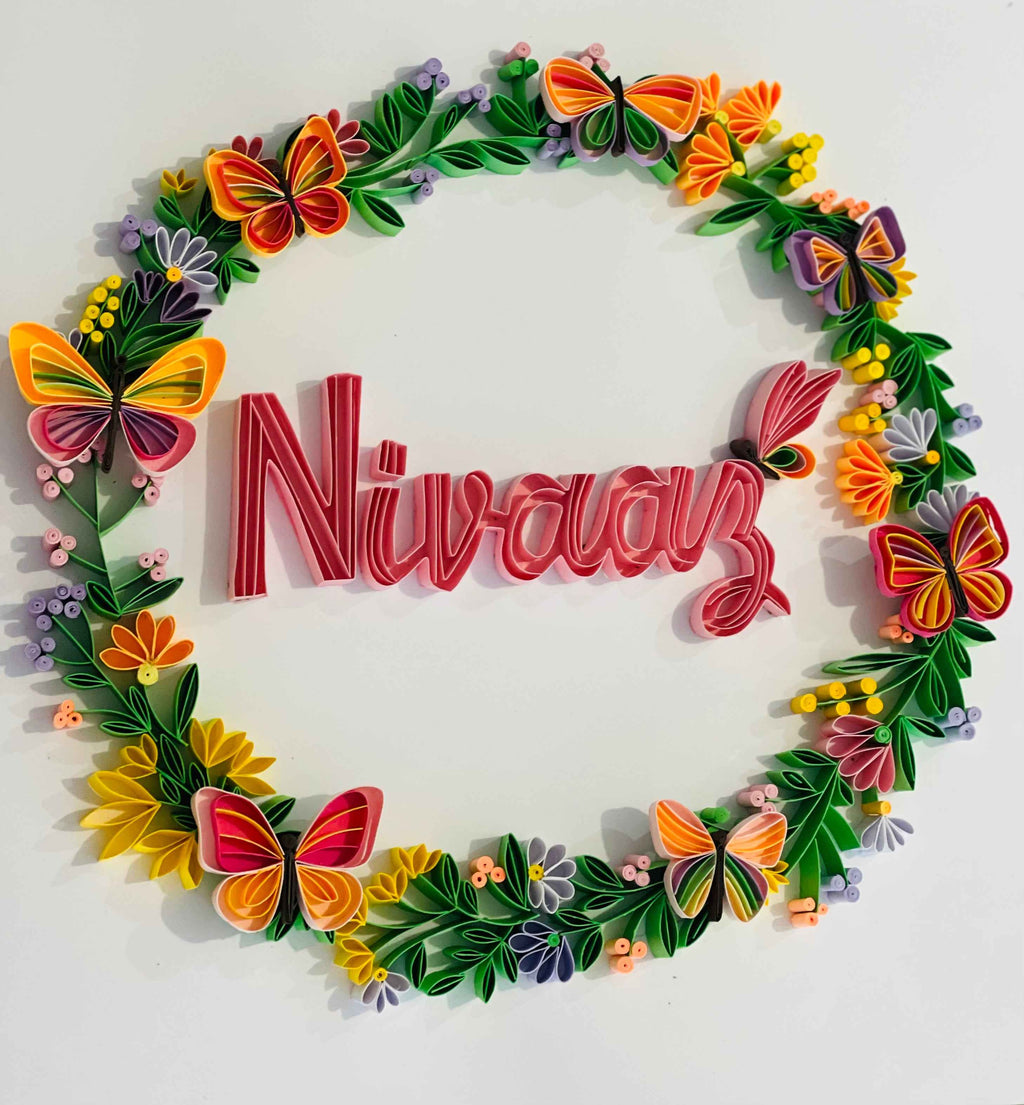 Quilling name Art Frame