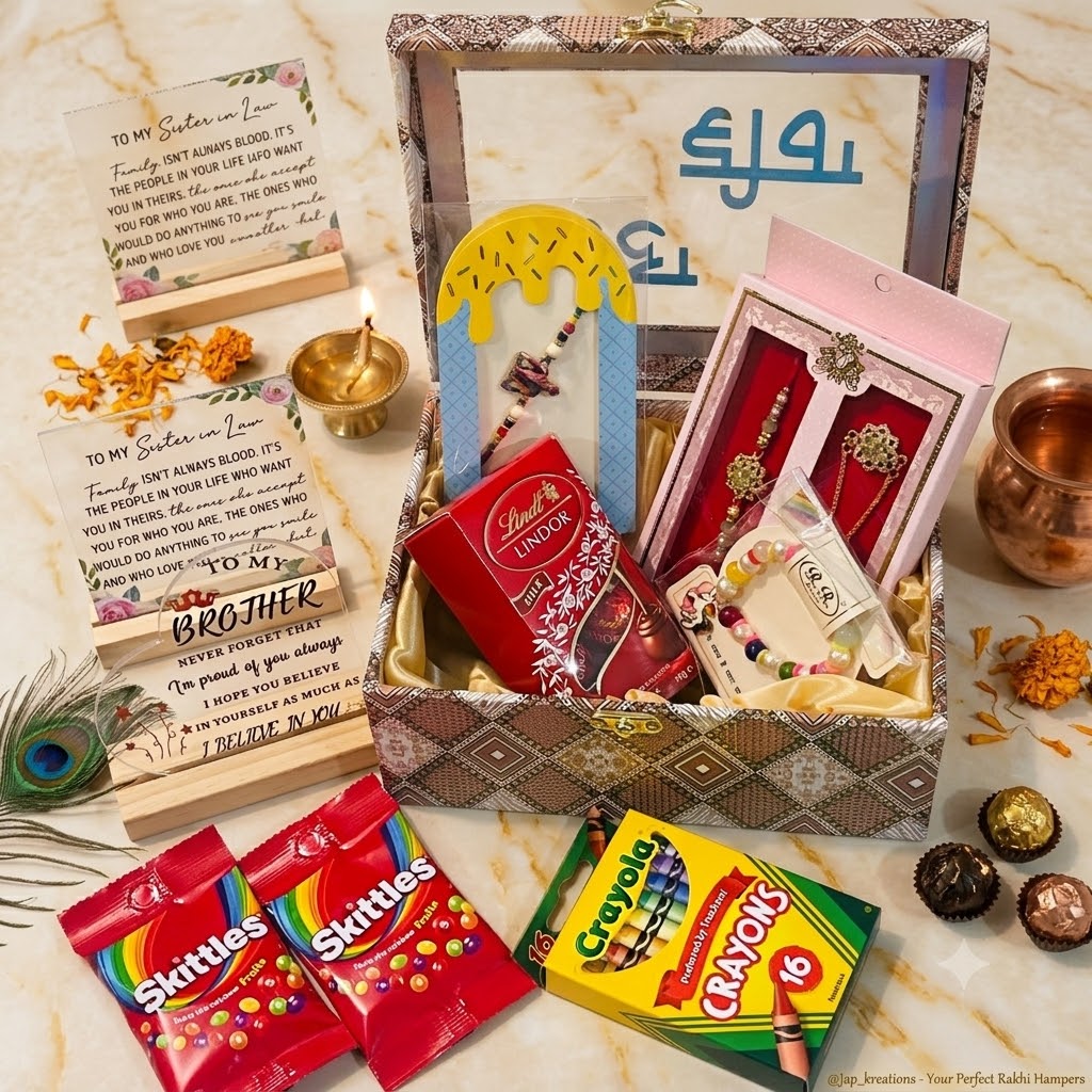 Family Rakhi hamper printed box