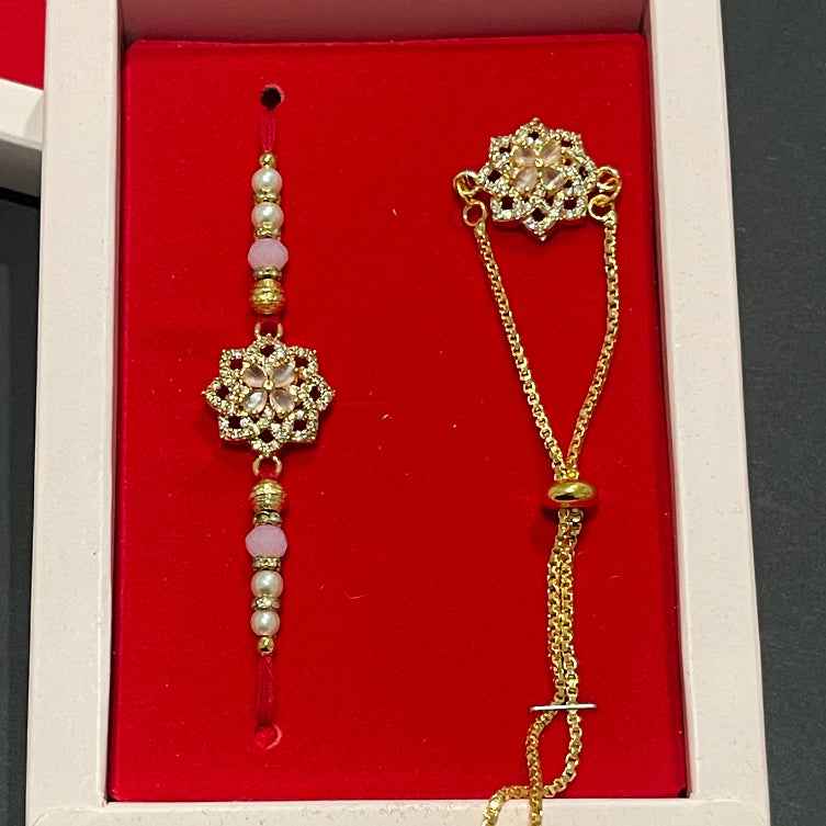 AD Brother Bhabi Rakhi Set – Beautiful Handmade Rakhi Australia