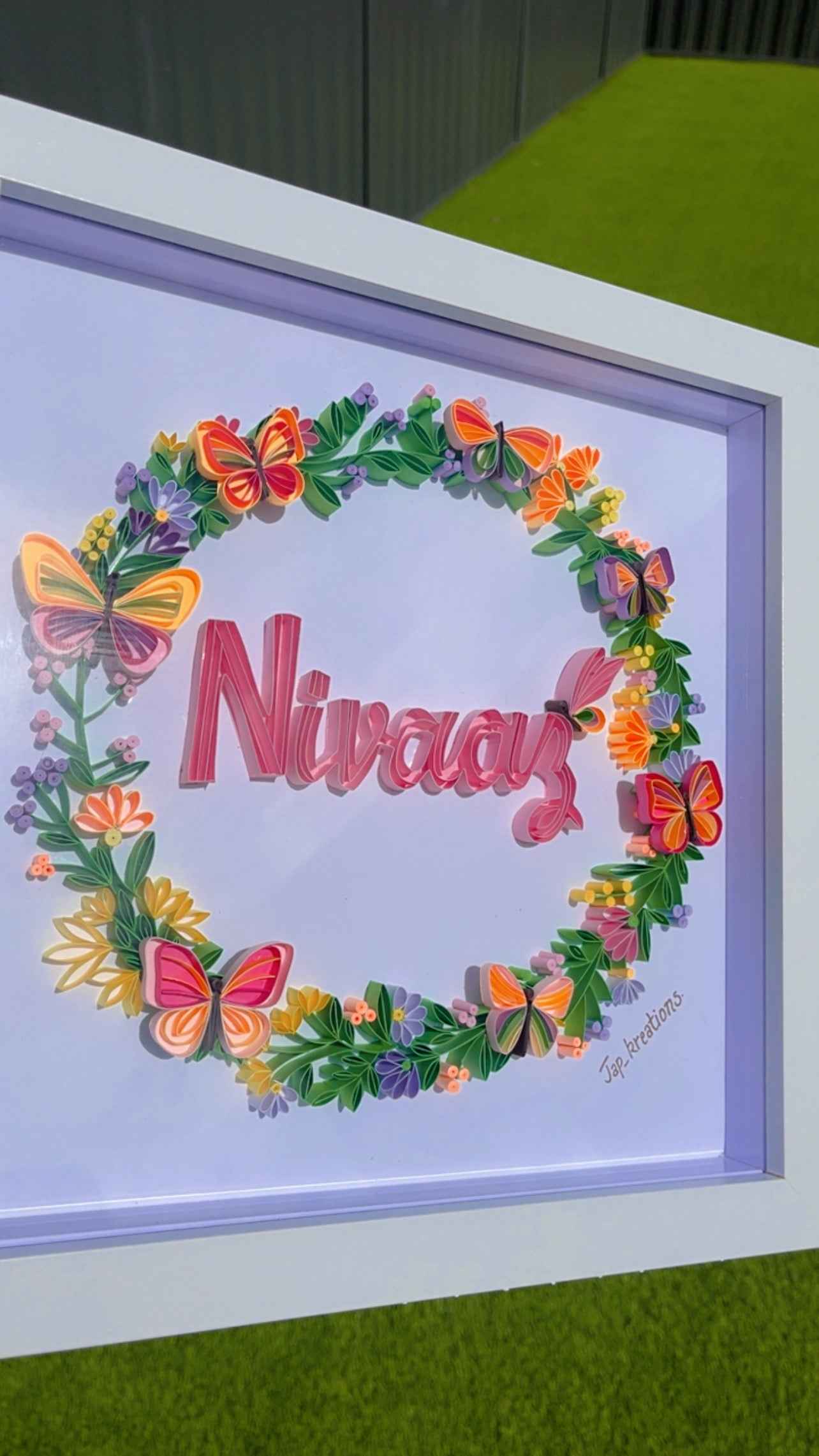 Quilling name Art Frame