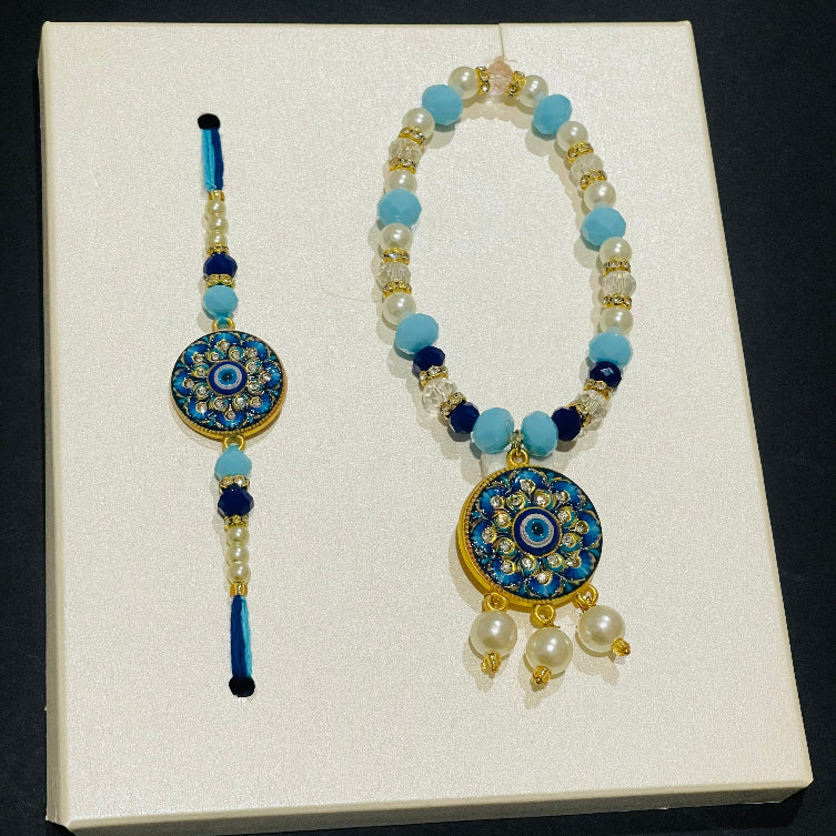 VEER BHABI EVIL EYE RAKHI SET.