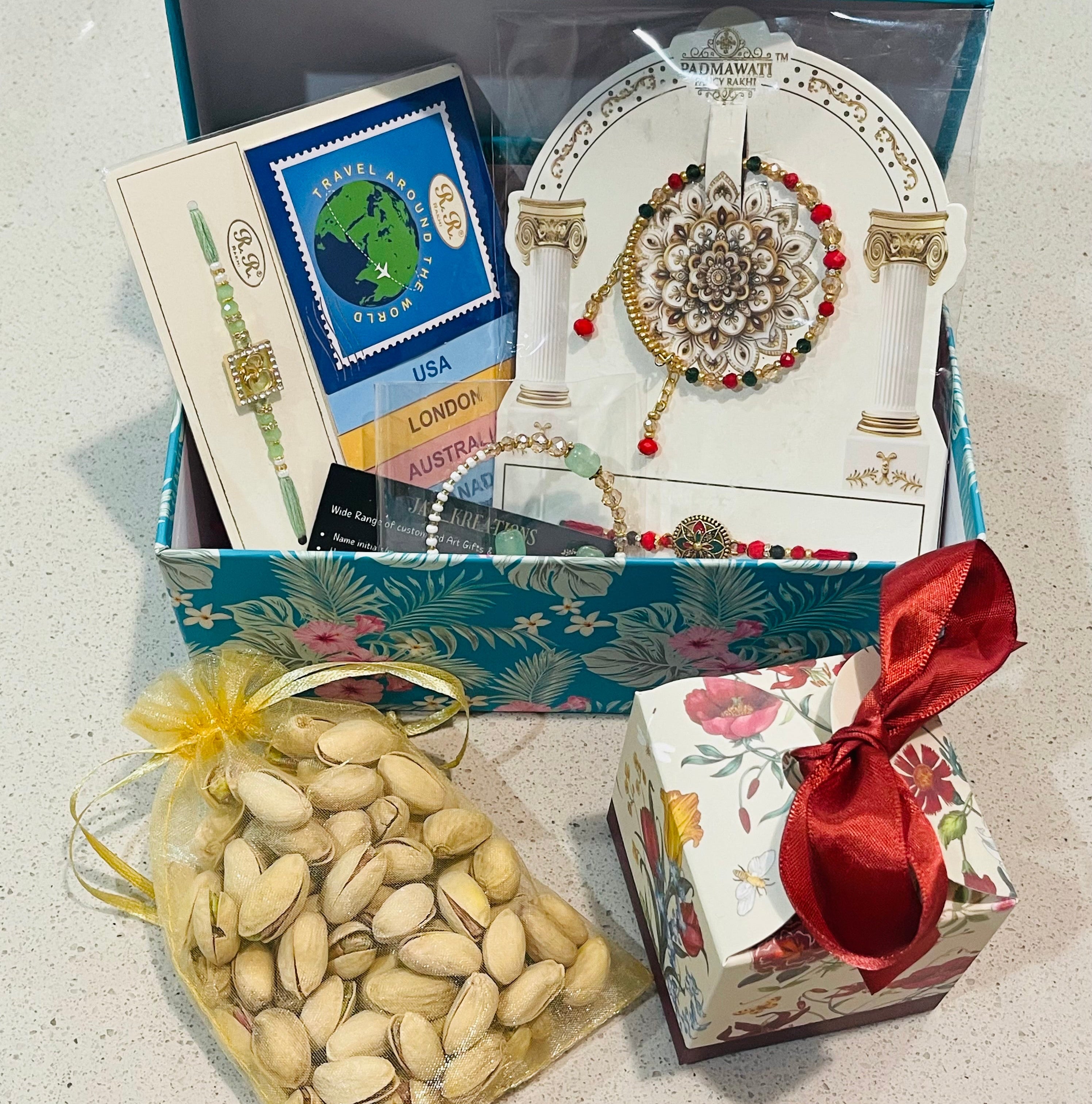 Brother bhabi rakhi hamper (Floral)