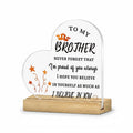 Acrylic keepsake for Brother as Gift