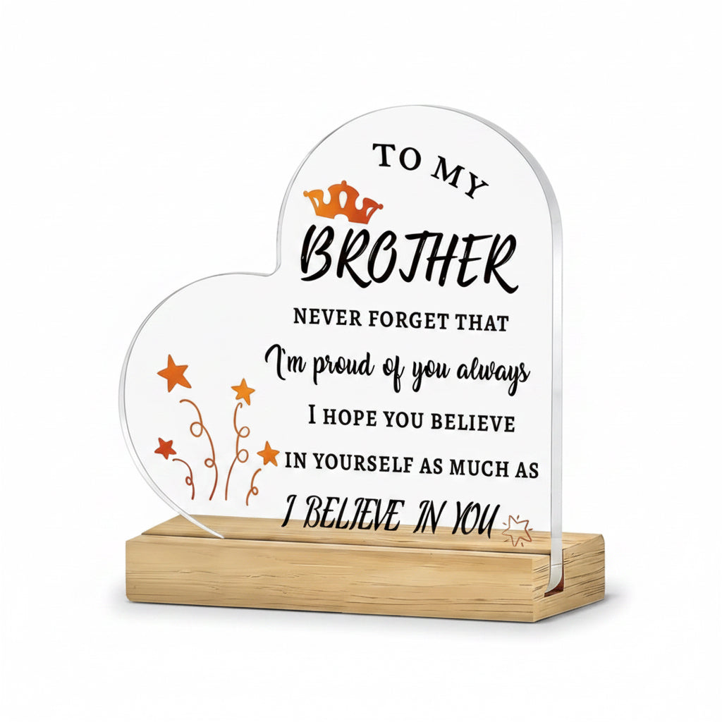 Acrylic keepsake for Brother as Gift