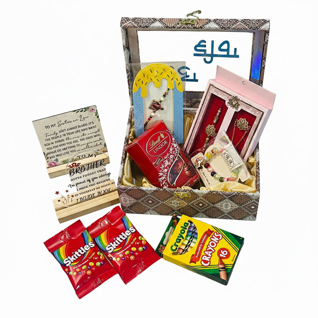 Family Rakhi hamper printed box