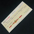 Cheque design Rakhi Card for brother