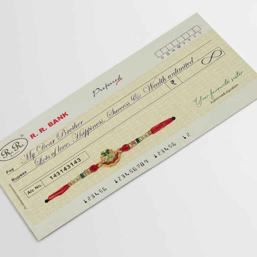 Cheque Design Rakhi