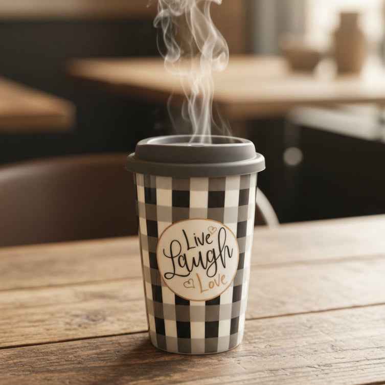 Ceramic Mug with Silicone Lid – Personalised Gift Australia