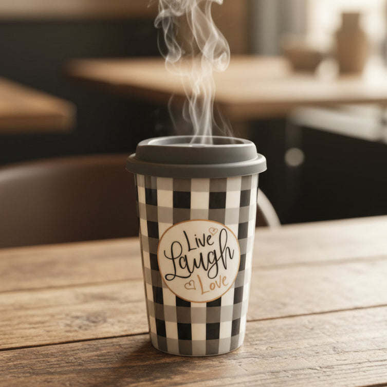 Ceramic Mug with Silicone Lid – Personalised Gift Australia