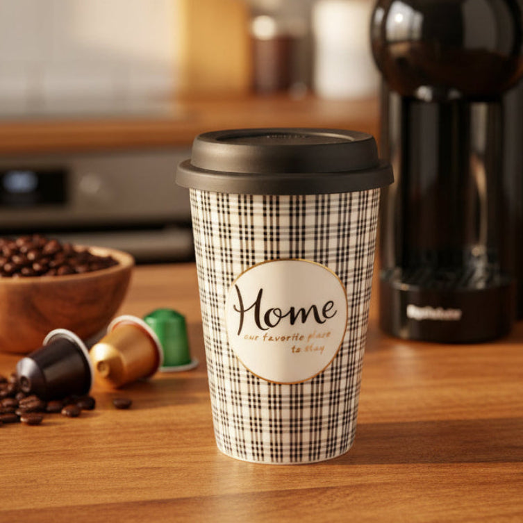 Ceramic Mug with Silicone Lid – Personalised Gift Australia