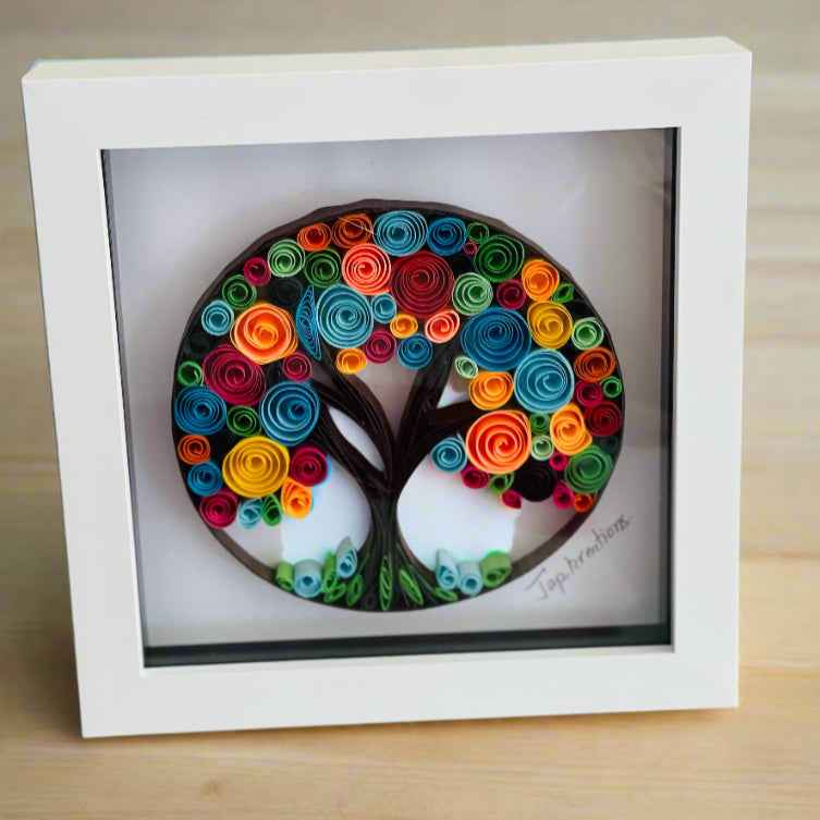 Tree of Life Quilling Art Frame – Handmade Wall Art Gift Australia