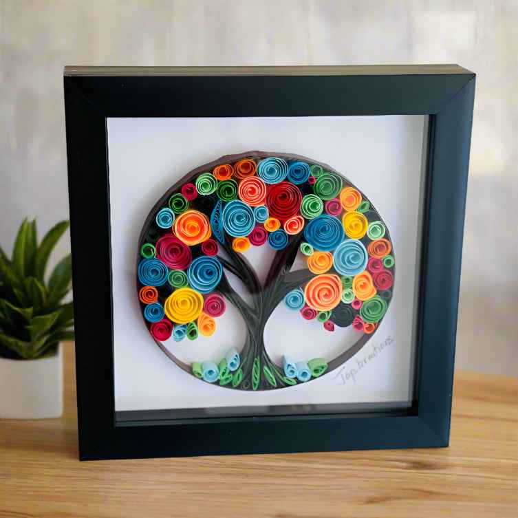 Tree of Life Quilling Art Frame – Handmade Wall Art Gift Australia