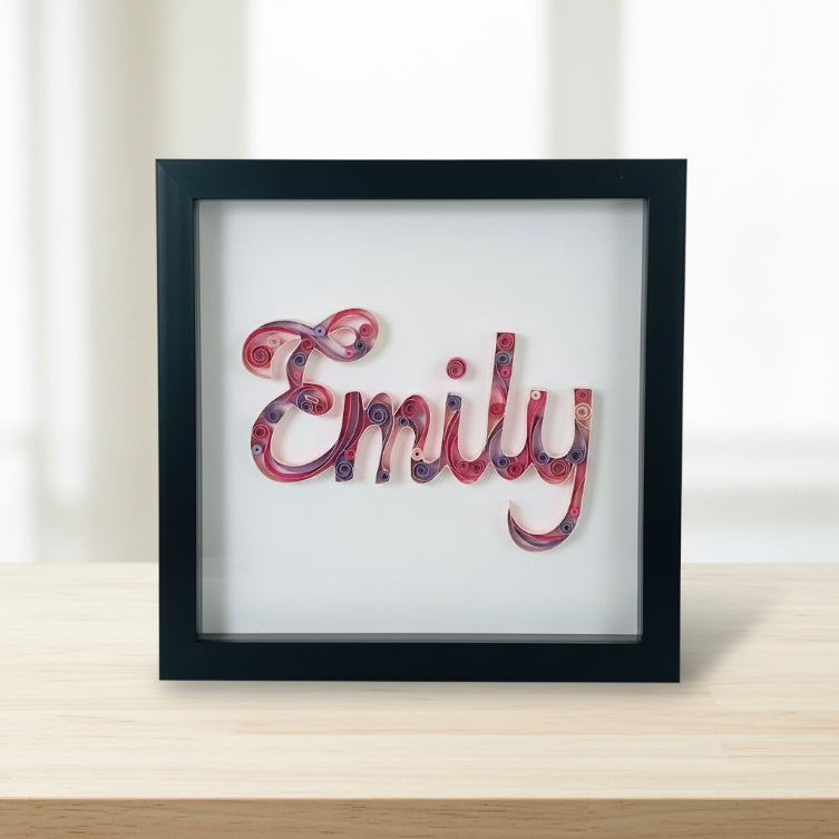 Customised name quilling frame