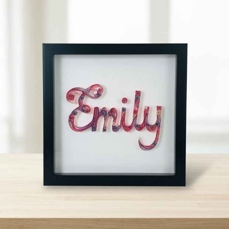 Customised name quilling frame