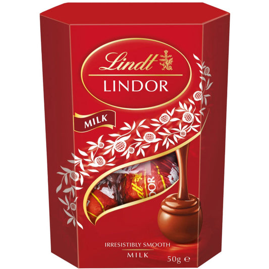 LINDT LINDOR MILK CHOCOLATE 50G
