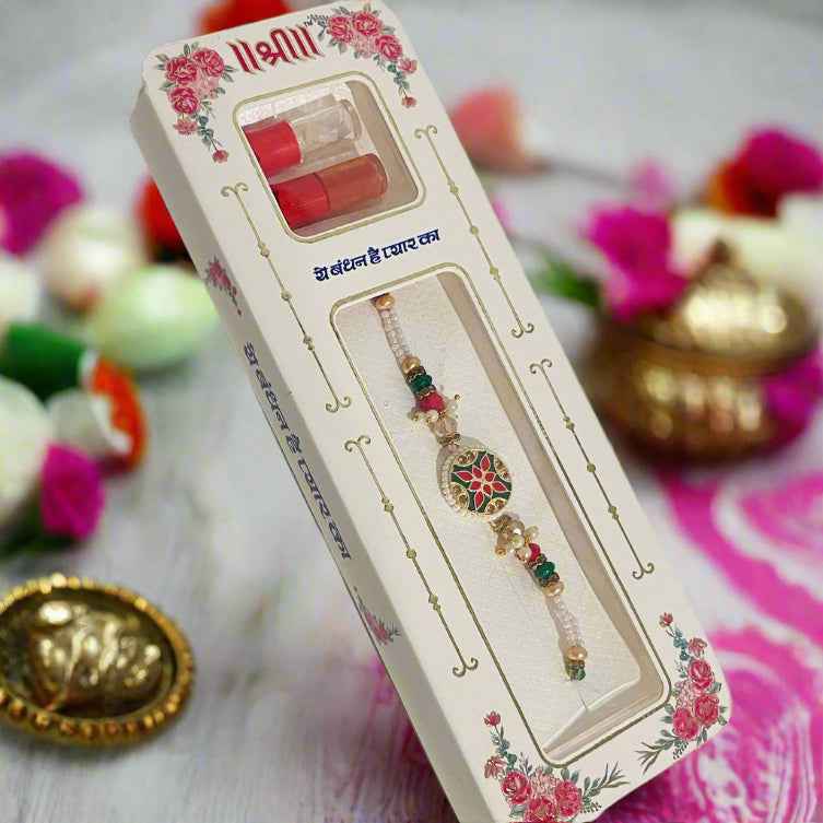 Fancy Rakhi with Roli Chawal – Complete Raksha Bandhan Puja Set Australia