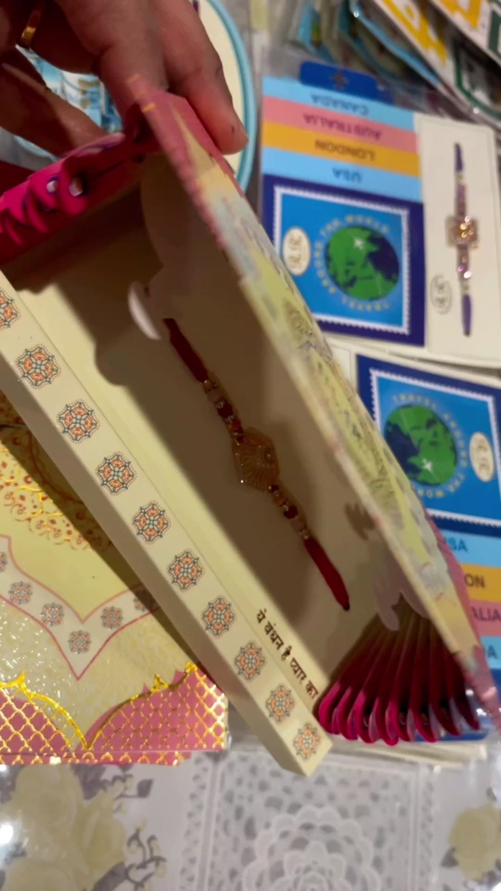 Peacock box with Premium Rakhi for brother